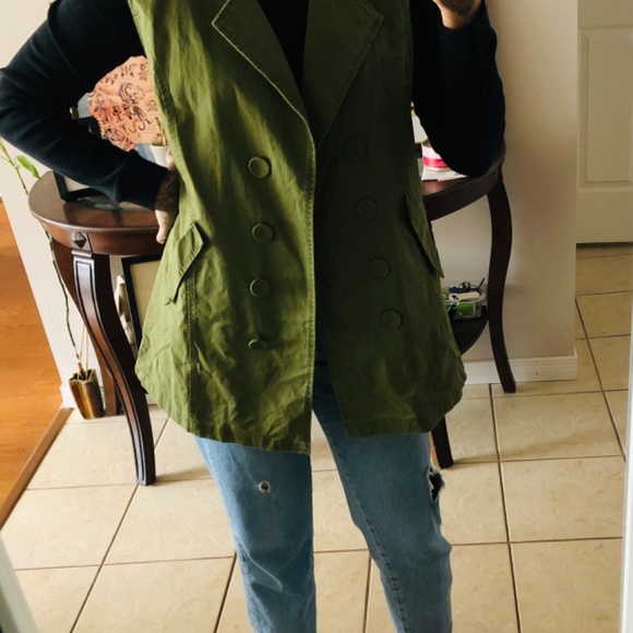 Olive Green Vest - Picture 3 of 5